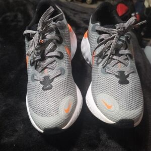 Nike Gray and Orange Women's Sneakers